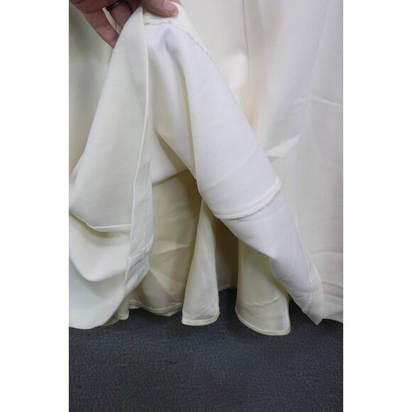 Bloomingdales Ivory A-Line Sleeveless Dress-Size 10/Petite-Lined - Picture 3 of 13